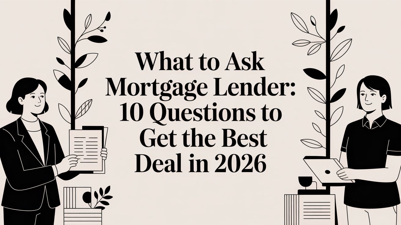 What to Ask Mortgage Lender: 10 Questions to Get the Best Deal in 2026