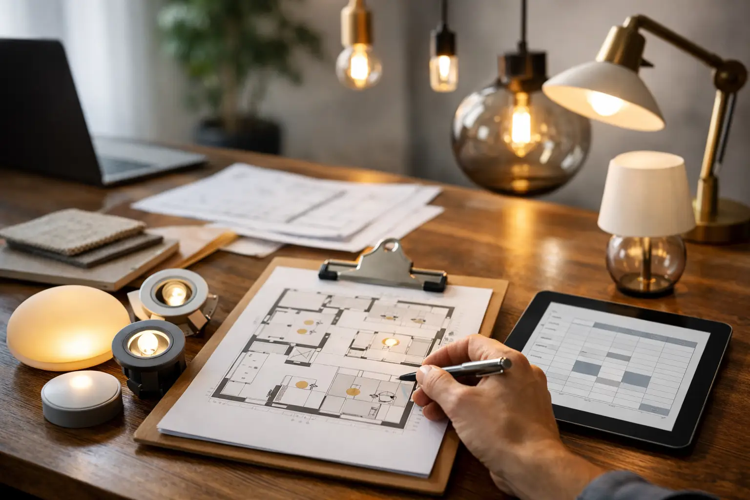 Lighting Schedule Template for Interior Designers